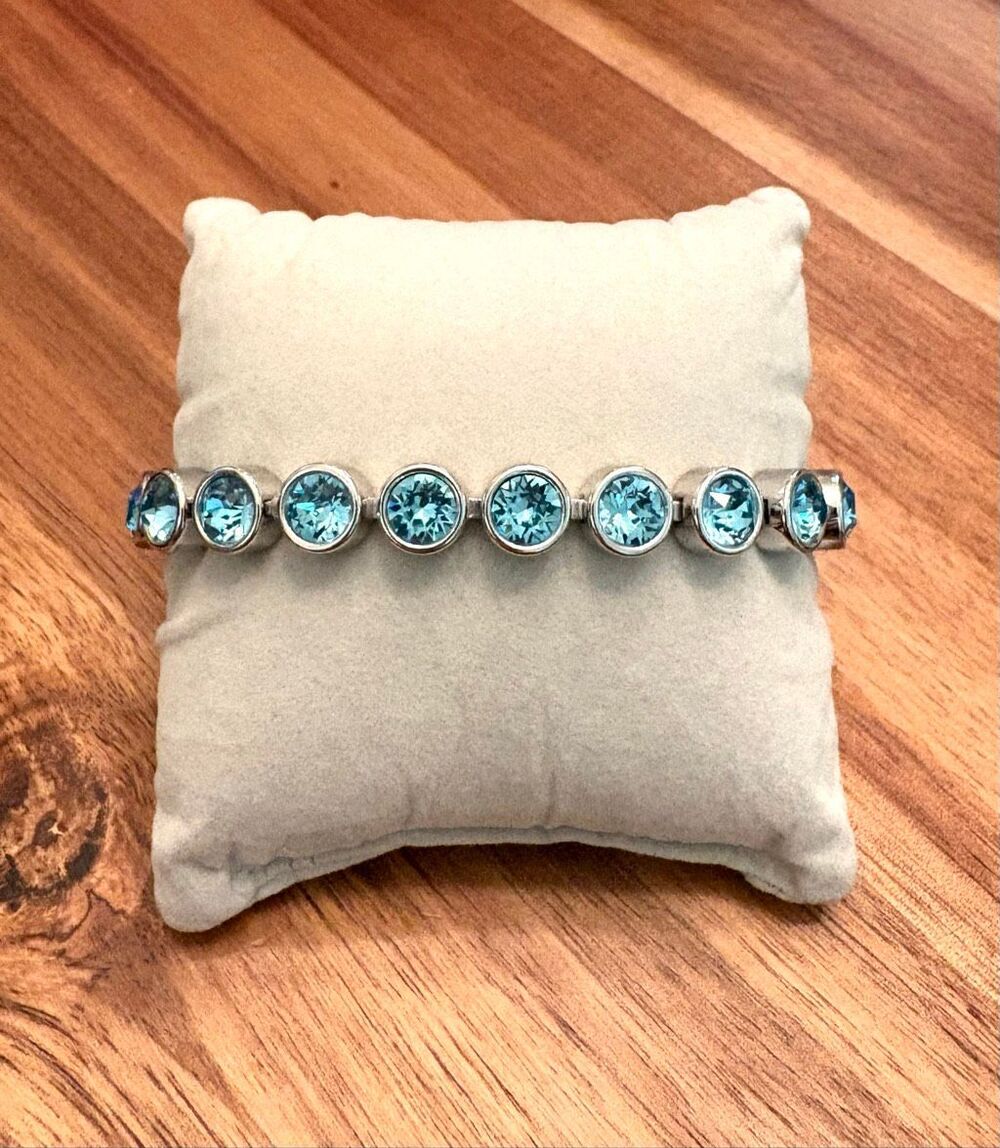 Touchstone Crystal | Aquamarine Ice Bracelet | 7 1/4” Length